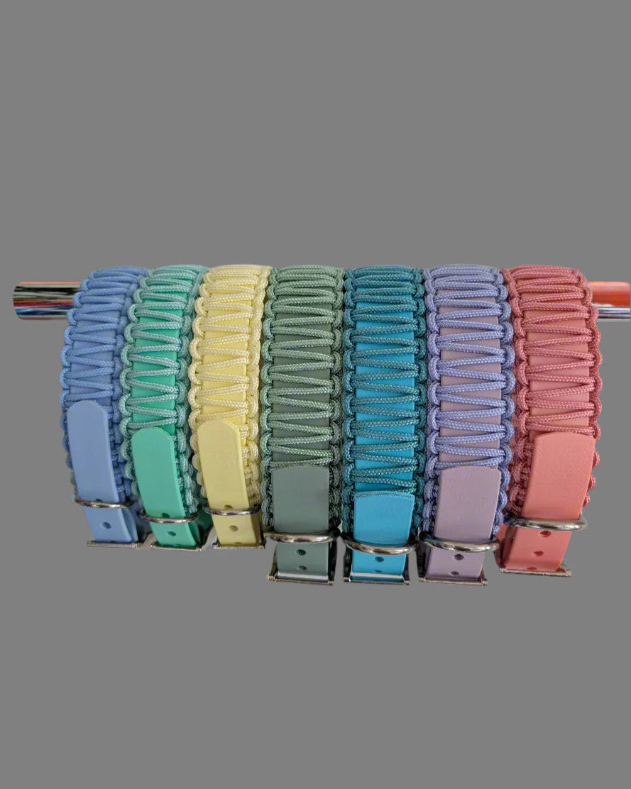 PASTELS Collection BioThane and Paracord Collar